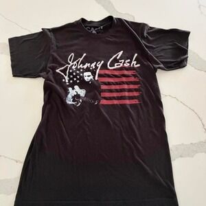 Black Johnny Cash graphic tee